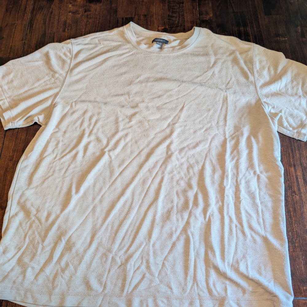 Van Heusen Men's Cream Short Sleeve Tee
